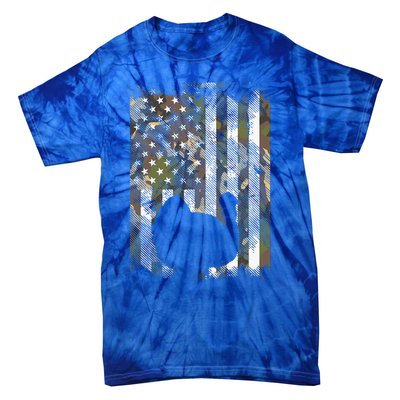 Camo US America Flag Turkey Day Hunting Thanksgiving Gift Tie-Dye T-Shirt