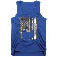 Camo US America Flag Turkey Day Hunting Thanksgiving Gift Tank Top