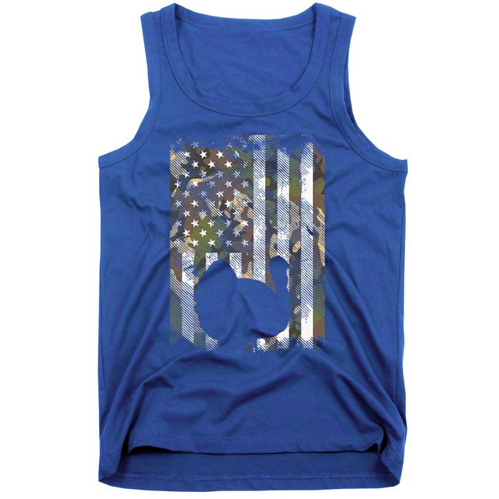 Camo US America Flag Turkey Day Hunting Thanksgiving Gift Tank Top