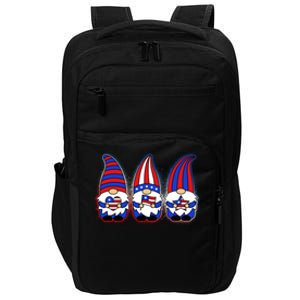 Cute USA American Flag Gnomes Impact Tech Backpack