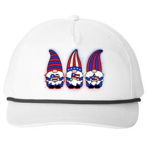 Cute USA American Flag Gnomes Snapback Five-Panel Rope Hat