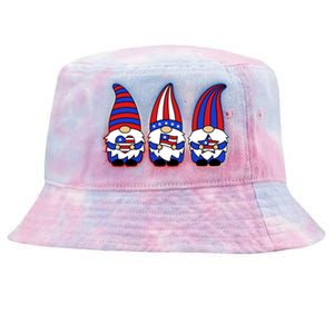 Cute USA American Flag Gnomes Tie-Dyed Bucket Hat