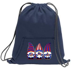 Cute USA American Flag Gnomes Sweatshirt Cinch Pack Bag