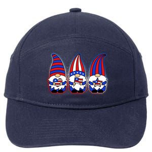 Cute USA American Flag Gnomes 7-Panel Snapback Hat