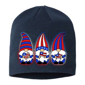 Cute USA American Flag Gnomes Sustainable Beanie