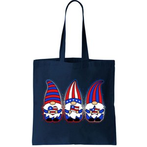 Cute USA American Flag Gnomes Tote Bag