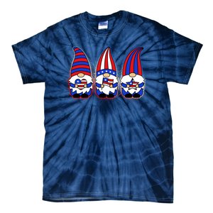 Cute USA American Flag Gnomes Tie-Dye T-Shirt