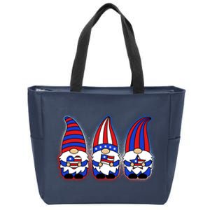 Cute USA American Flag Gnomes Zip Tote Bag