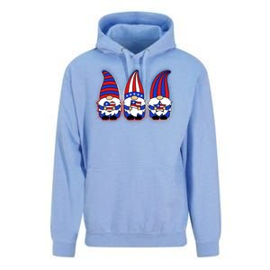 Cute USA American Flag Gnomes Unisex Surf Hoodie