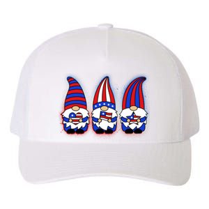 Cute USA American Flag Gnomes Yupoong Adult 5-Panel Trucker Hat