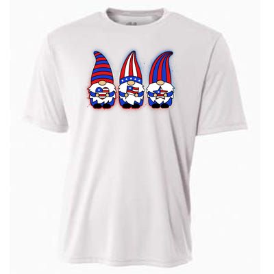 Cute USA American Flag Gnomes Cooling Performance Crew T-Shirt