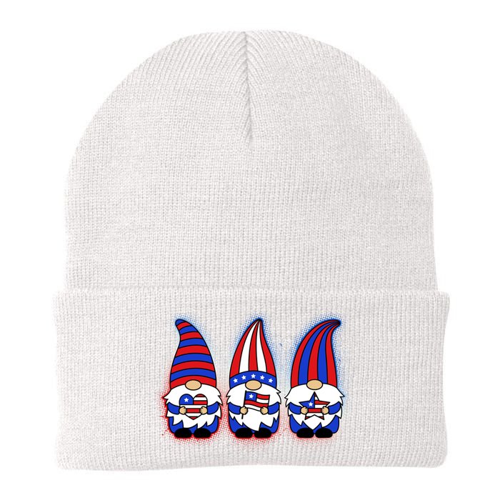 Cute USA American Flag Gnomes Knit Cap Winter Beanie