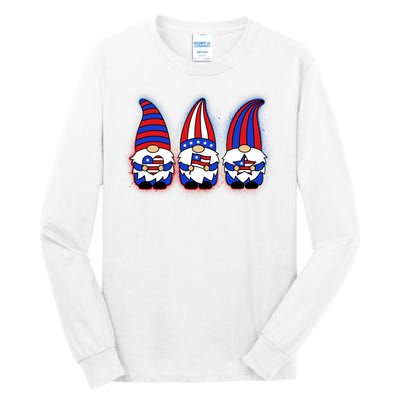 Cute USA American Flag Gnomes Tall Long Sleeve T-Shirt