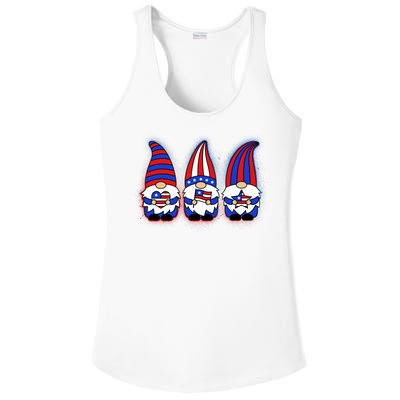 Cute USA American Flag Gnomes Ladies PosiCharge Competitor Racerback Tank