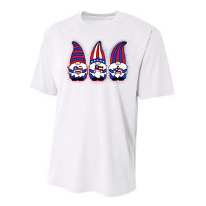 Cute USA American Flag Gnomes Performance Sprint T-Shirt