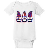 Cute USA American Flag Gnomes Baby Bodysuit