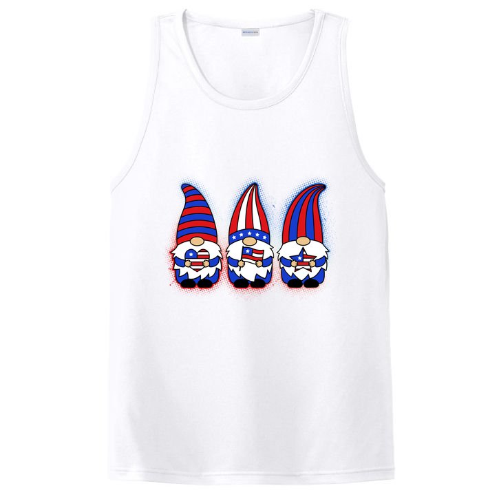 Cute USA American Flag Gnomes PosiCharge Competitor Tank