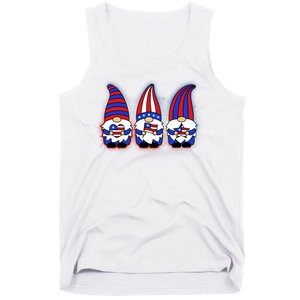 Cute USA American Flag Gnomes Tank Top