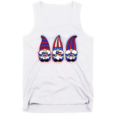 Cute USA American Flag Gnomes Tank Top