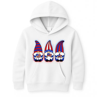 Cute USA American Flag Gnomes Kids Hoodie