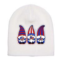 Cute USA American Flag Gnomes Short Acrylic Beanie