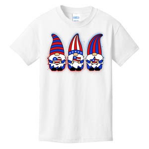 Cute USA American Flag Gnomes Kids T-Shirt