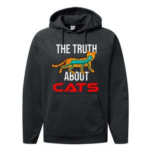 Cat Ufo Alien Strange Cool Space Flying Saucer Gift Idea Performance Fleece Hoodie