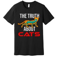 Cat Ufo Alien Strange Cool Space Flying Saucer Gift Idea Premium T-Shirt