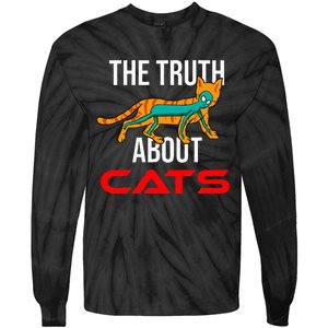 Cat Ufo Alien Strange Cool Space Flying Saucer Gift Idea Tie-Dye Long Sleeve Shirt