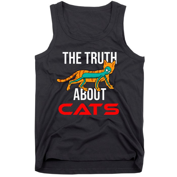 Cat Ufo Alien Strange Cool Space Flying Saucer Gift Idea Tank Top