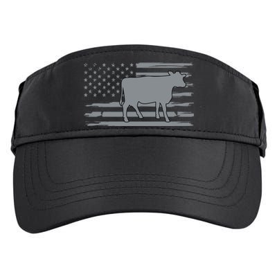 Cow Usa American Flag Funny Cow Lover Owner Cute Gift Adult Drive Performance Visor