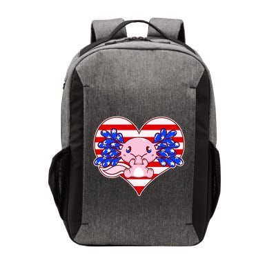 Cute USA American Flag Axolotl Vector Backpack