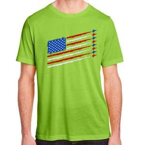 Cool USA American Flag Air Show Jet Planes Adult ChromaSoft Performance T-Shirt