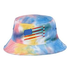 Cool USA American Flag Air Show Jet Planes Tie Dye Newport Bucket Hat