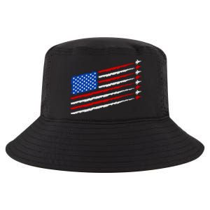 Cool USA American Flag Air Show Jet Planes Cool Comfort Performance Bucket Hat