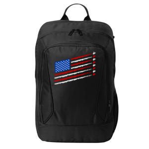 Cool USA American Flag Air Show Jet Planes City Backpack