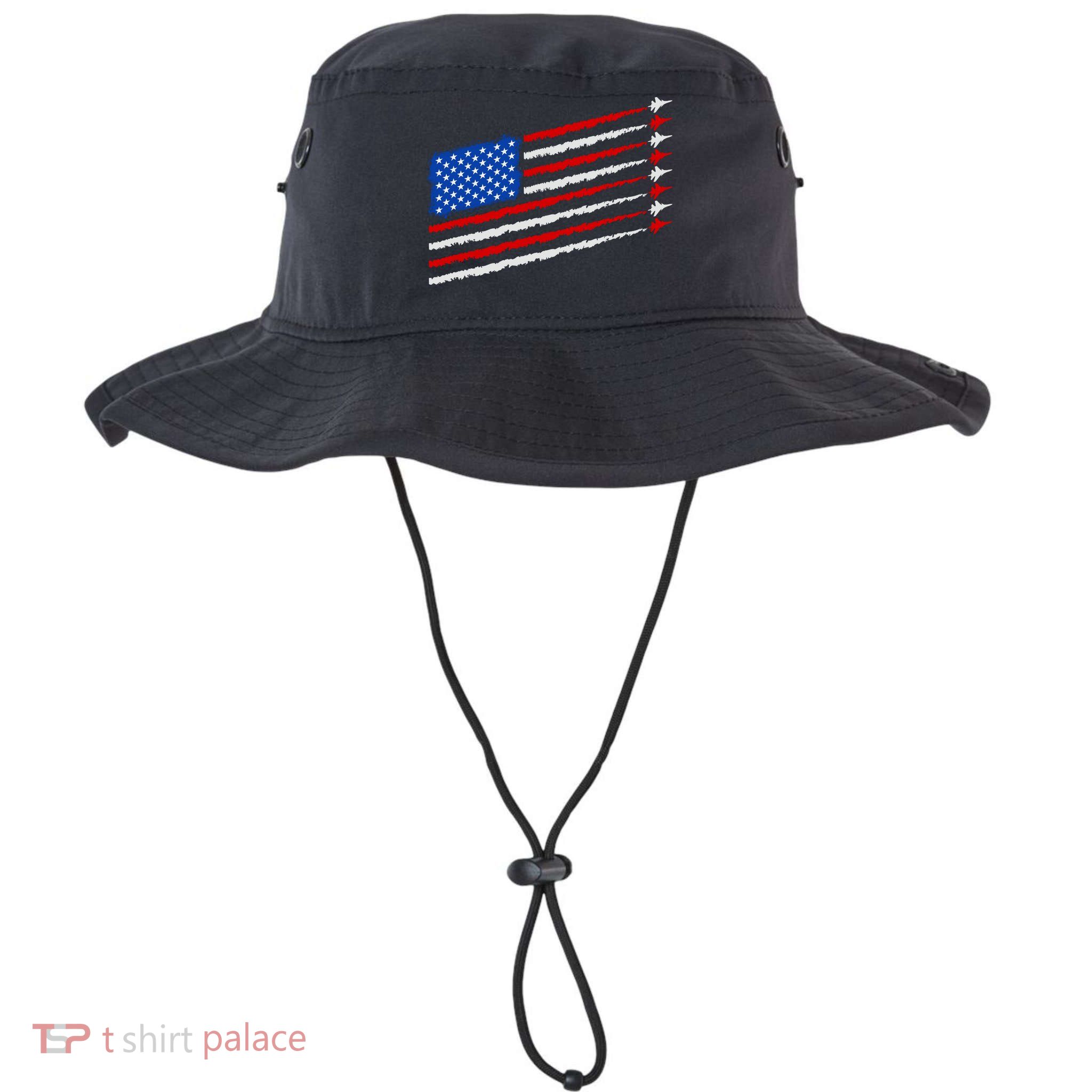 Cool USA American Flag Air Show Jet Planes Bucket Hat