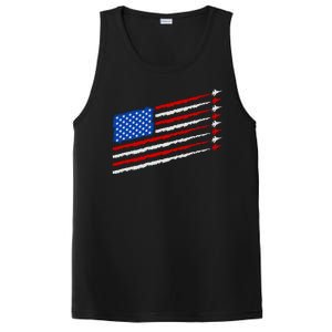 Cool USA American Flag Air Show Jet Planes PosiCharge Competitor Tank