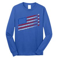 Cool USA American Flag Air Show Jet Planes Long Sleeve Shirt