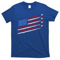 Cool USA American Flag Air Show Jet Planes T-Shirt
