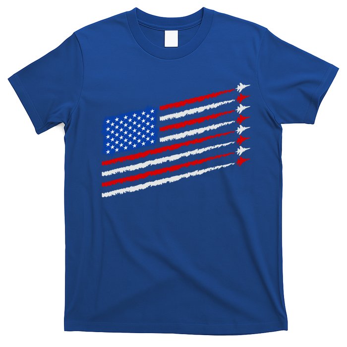 Cool USA American Flag Air Show Jet Planes T-Shirt