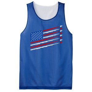 Cool USA American Flag Air Show Jet Planes Mesh Reversible Basketball Jersey Tank