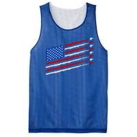 Cool USA American Flag Air Show Jet Planes Mesh Reversible Basketball Jersey Tank