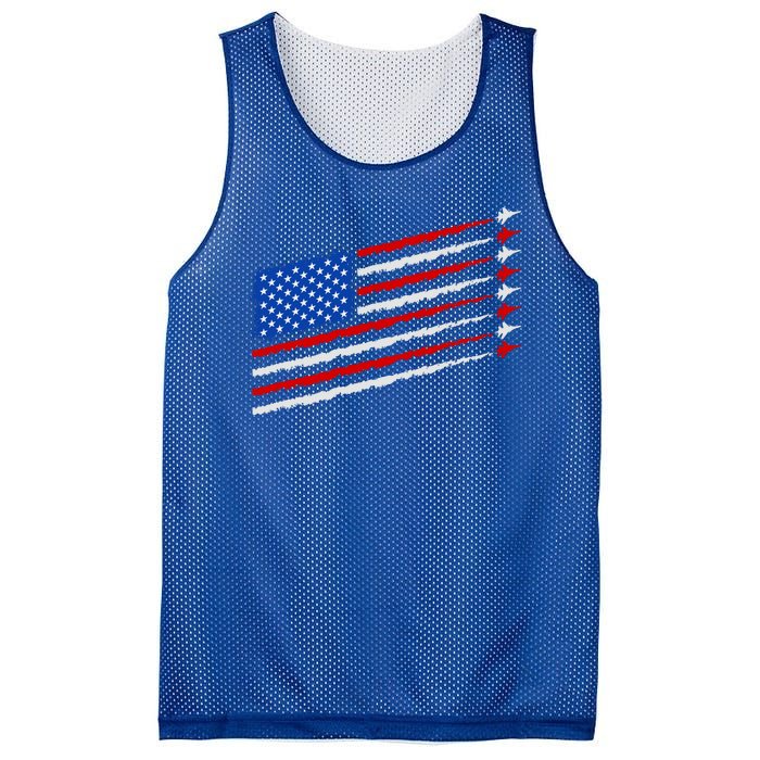 Cool USA American Flag Air Show Jet Planes Mesh Reversible Basketball Jersey Tank