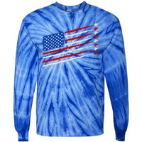 Cool USA American Flag Air Show Jet Planes Tie-Dye Long Sleeve Shirt