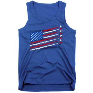 Cool USA American Flag Air Show Jet Planes Tank Top