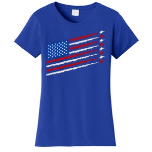 Cool USA American Flag Air Show Jet Planes Women's T-Shirt