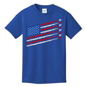 Cool USA American Flag Air Show Jet Planes Kids T-Shirt