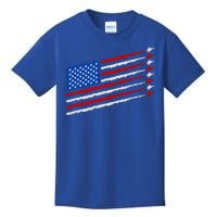 Cool USA American Flag Air Show Jet Planes Kids T-Shirt