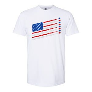 Cool USA American Flag Air Show Jet Planes Softstyle CVC T-Shirt